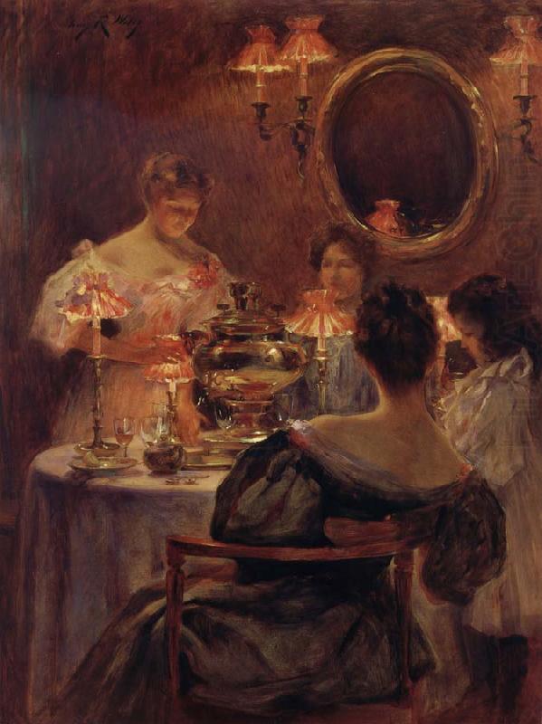Irving R.Wiles Russian Tea china oil painting image